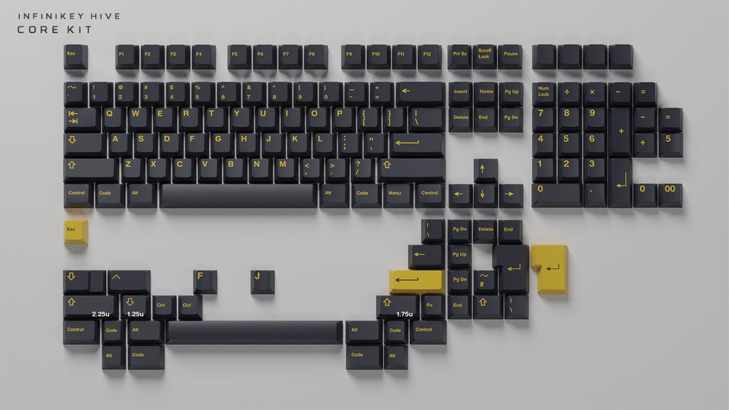 Infinikey Hive Keycaps Mega kit 自作キーボード Infinikey Hive Keycaps