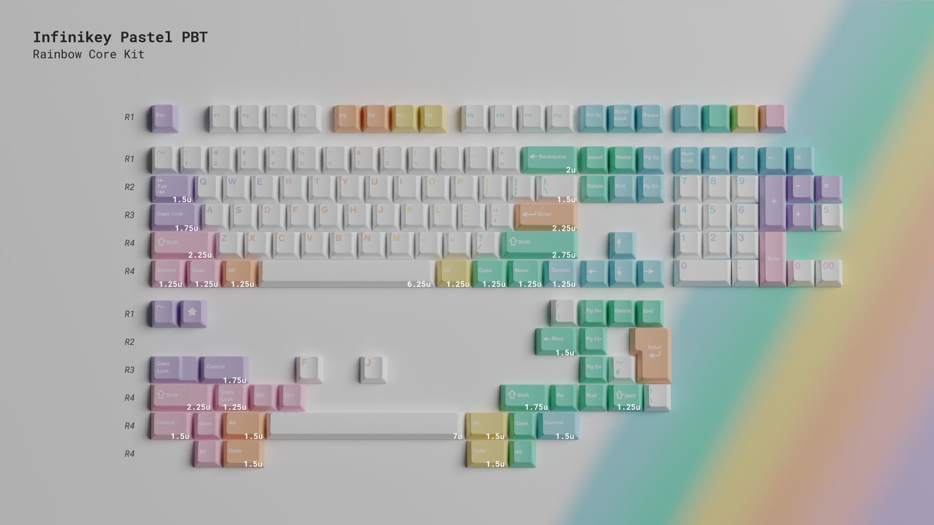 Infinikey Pastel PBT Keycaps