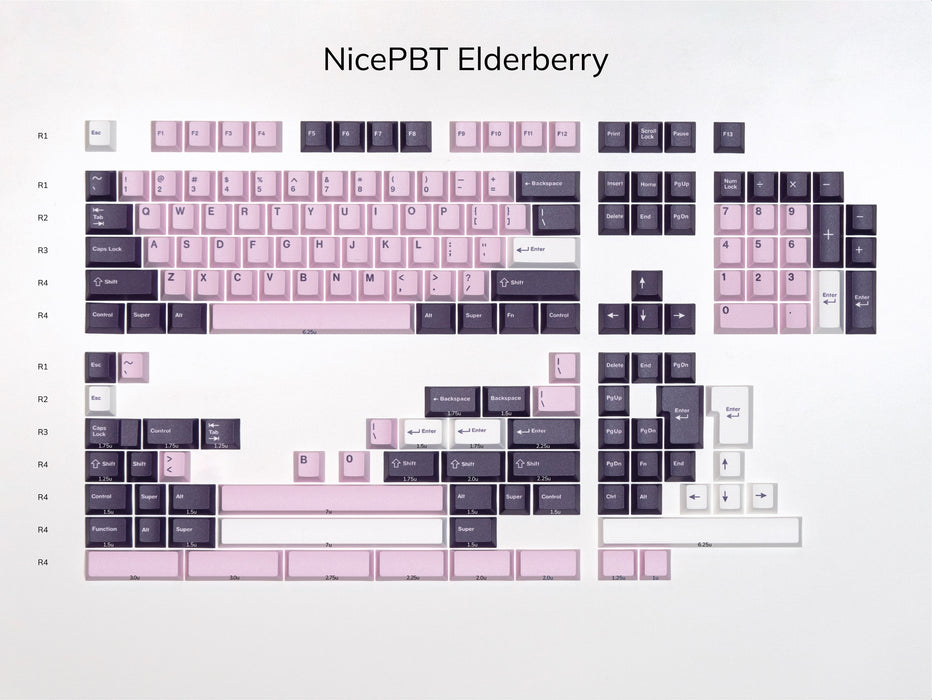 NicePBT Elderberry Keycaps