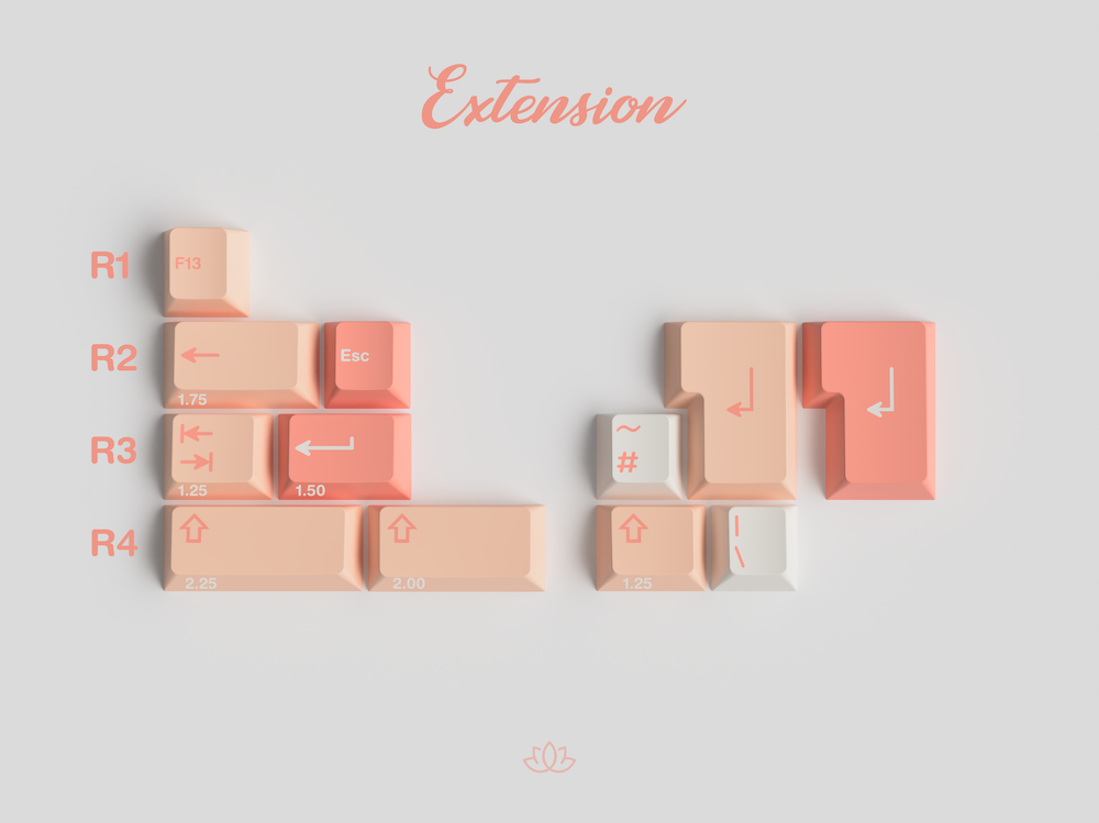 GMK CYL  Peaches n Cream Lite Keycaps