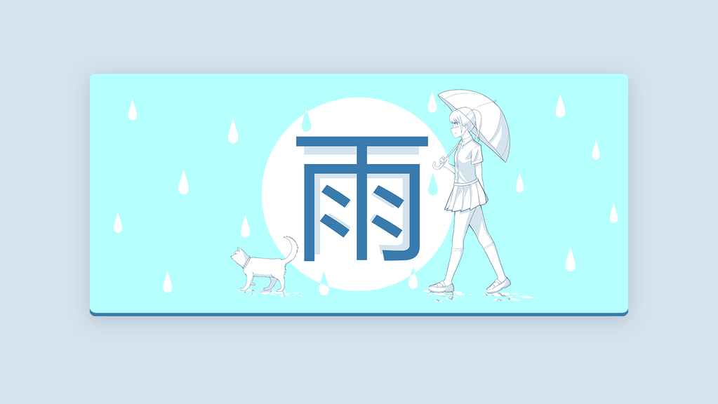 Deskmat - Rain Series - Extras