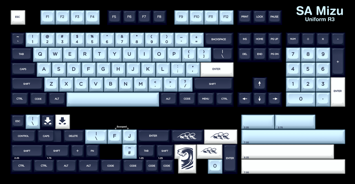 SA Mizu Keycaps
