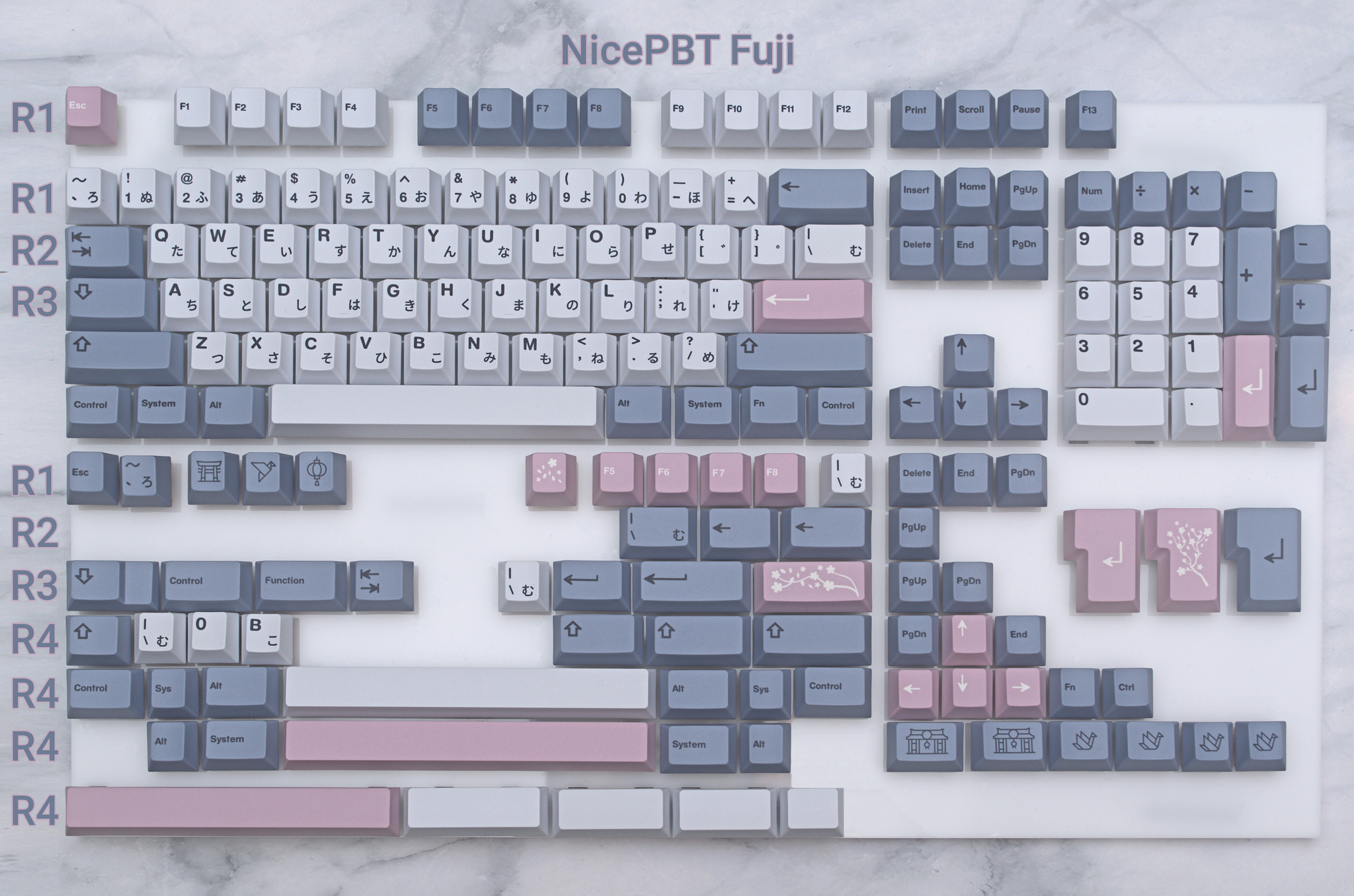 NicePBT Fuji Keycaps