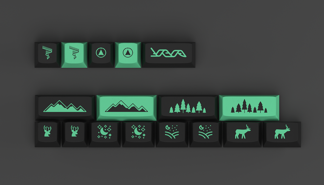 GMK Aurora Polaris Keycaps