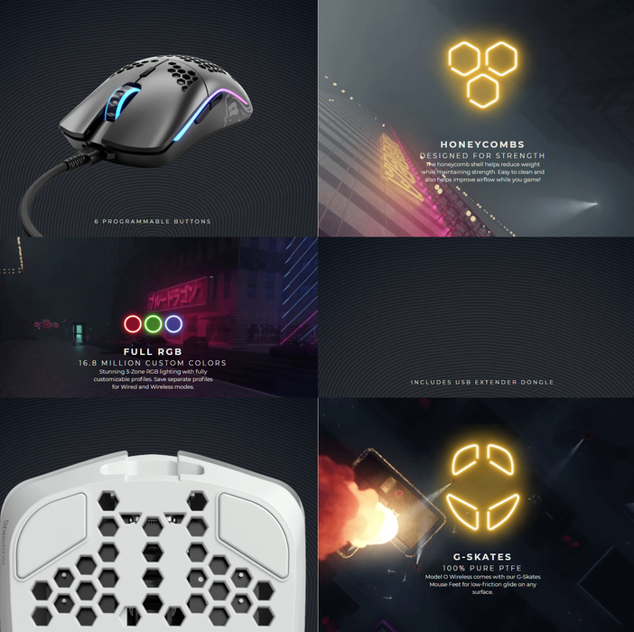Glorious model sales o wireless white