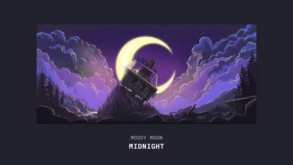 Deskmat - Artist x TKC -  Moody Moon Series [Group Buy]