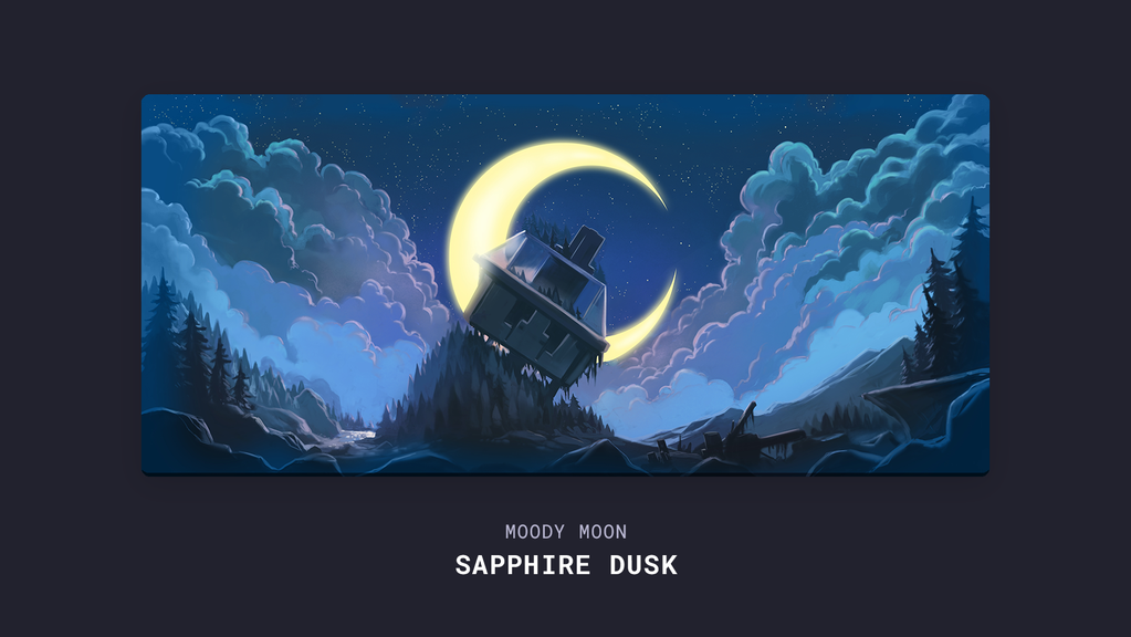 Deskmat - Artist x TKC -  Moody Moon Series [Group Buy]
