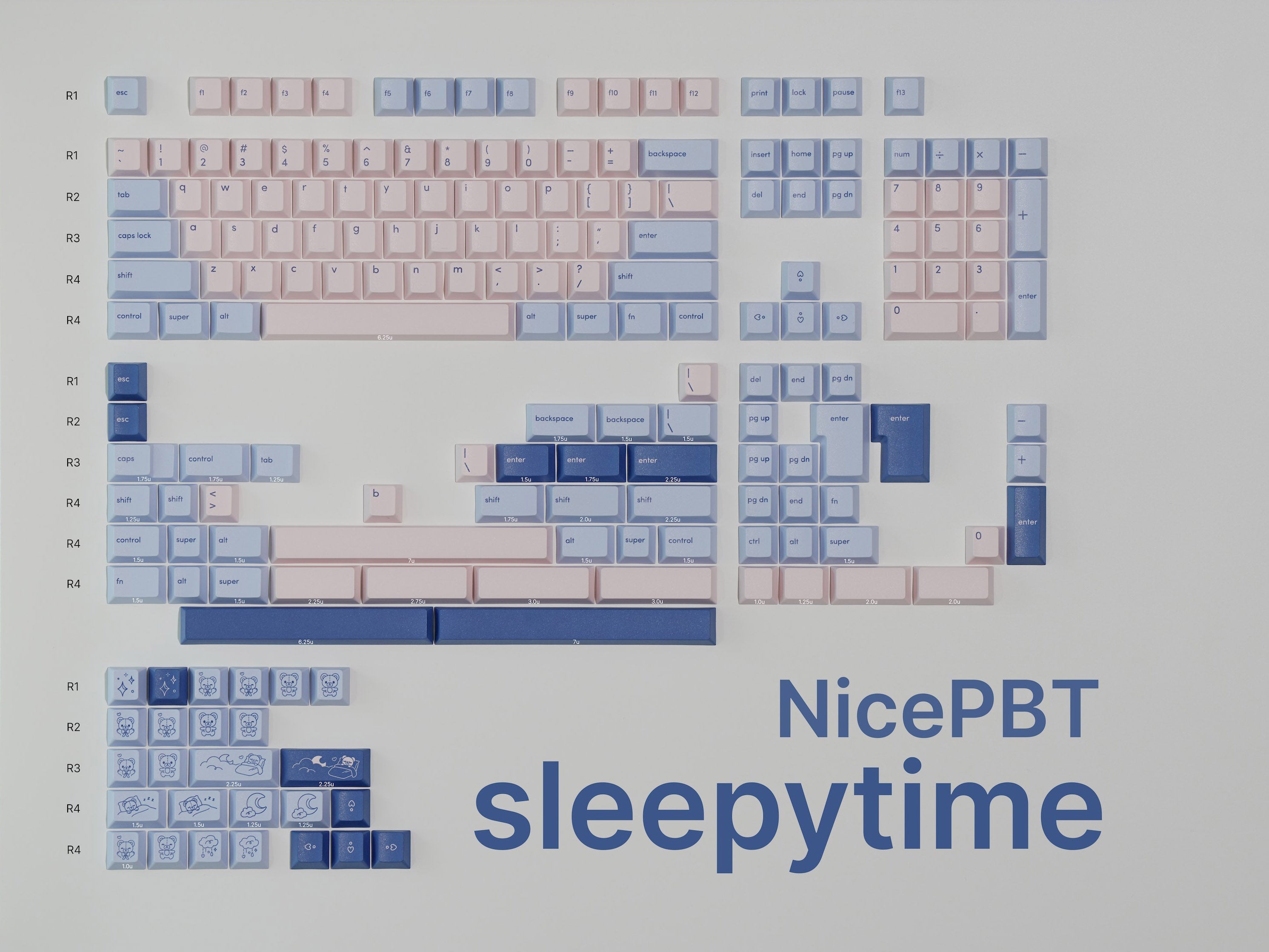 NicePBT Sleepytime Keycaps