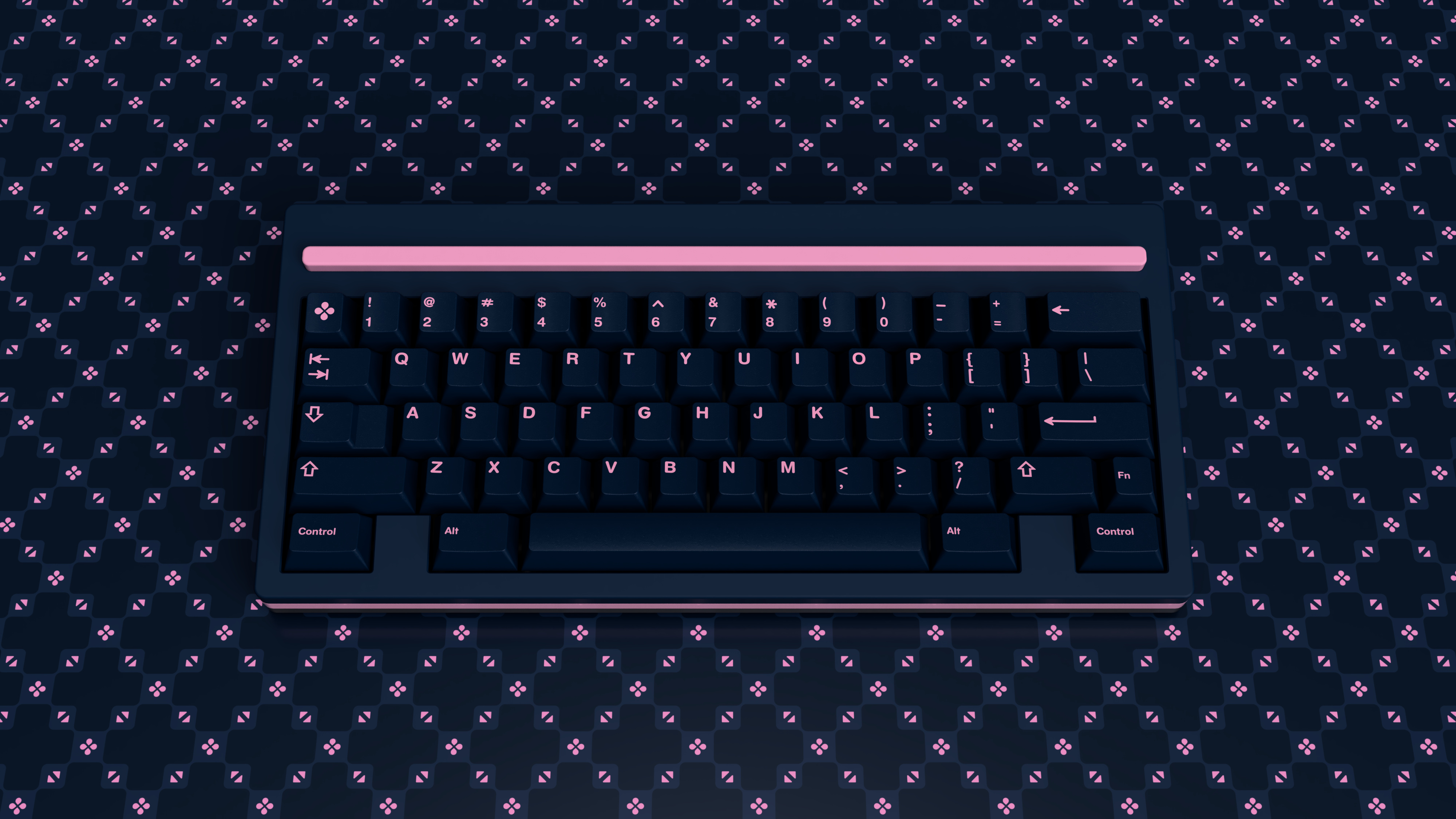 GMK Pink on Navy Keycaps