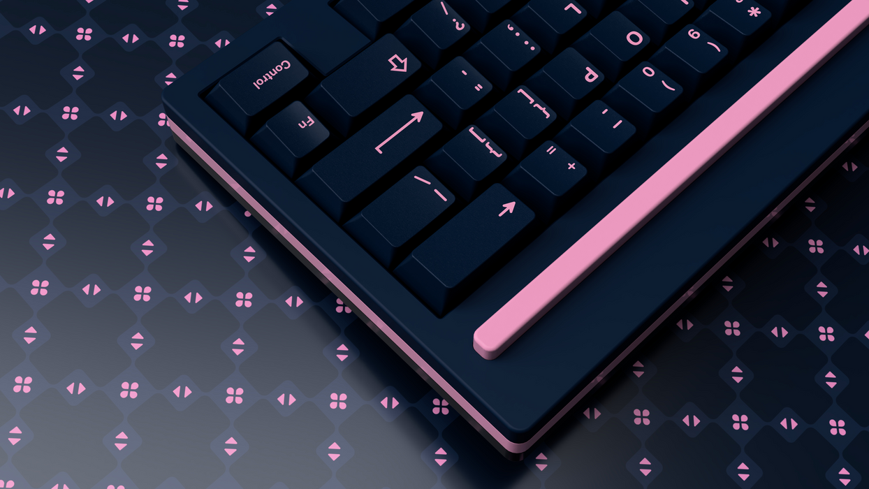 GMK Pink on Navy Keycaps