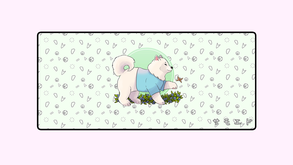 Deskmat - Artist x TKC - Samoyed Series [Group Buy]