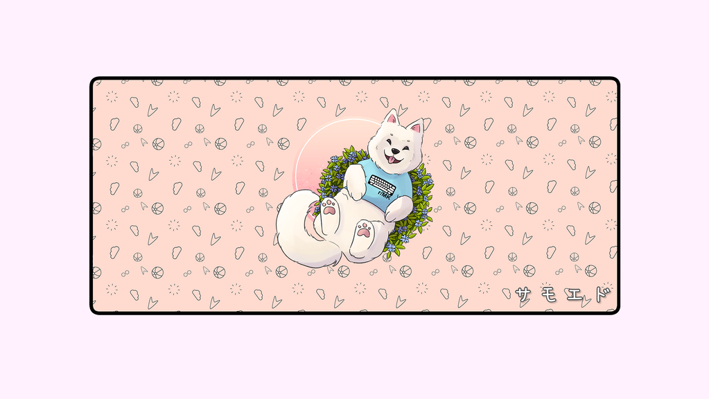 Deskmat - Artist x TKC - Samoyed Series [Group Buy]