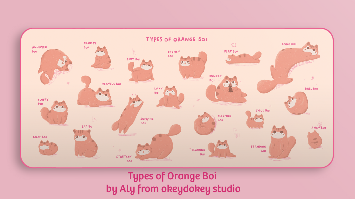 Deskmat - GMK Orange Boi