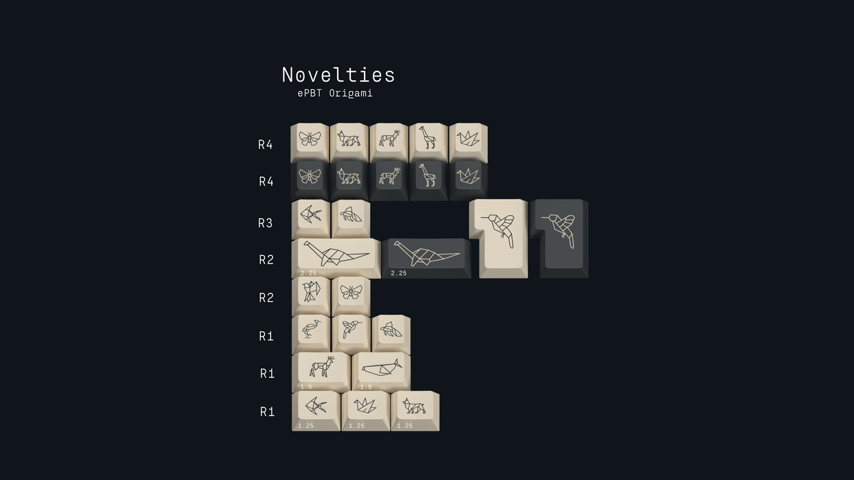 ePBT Origami Keycaps
